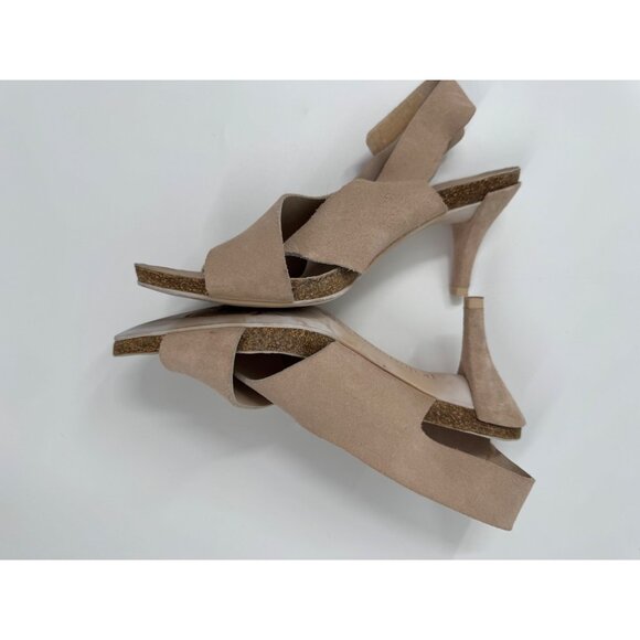 Pedro Garcia Libby Suede Cross Strap Heeled Sandals Size 38 or 8 - Picture 4 of 12